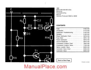 bmw 525i 535i 1990 m5 electrical troubleshooting manual page 1