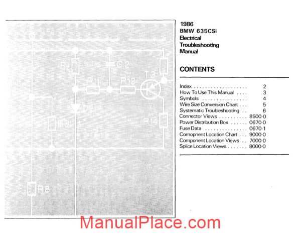 bmw 635csi 1986 electrical troubleshooting manual page 3