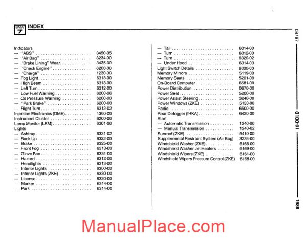 bmw 735i 1987 electrical troubleshooting manual page 3