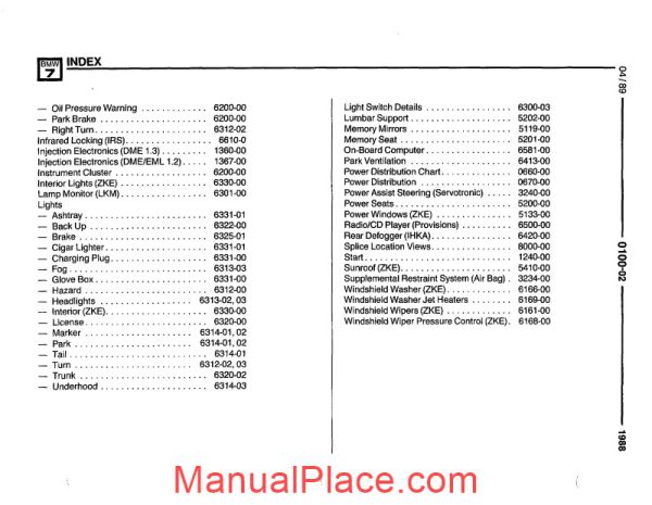 bmw 735i 735il 750il 1988 electrical troubleshooting manual page 4