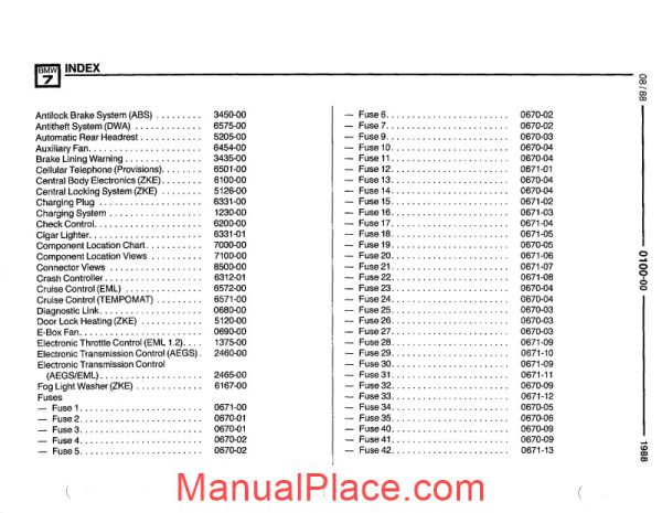 bmw 735i 735il 750il 1989 electrical troubleshooting manual page 2