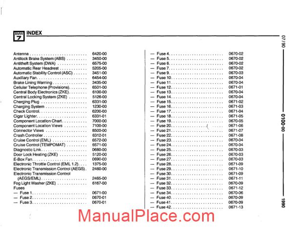 bmw 735i 735il 750il 1990 electrical troubleshooting manual page 2