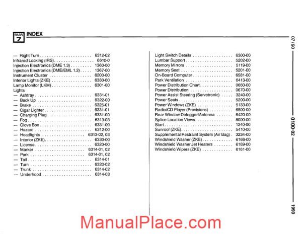 bmw 735i 735il 750il 1990 electrical troubleshooting manual page 4