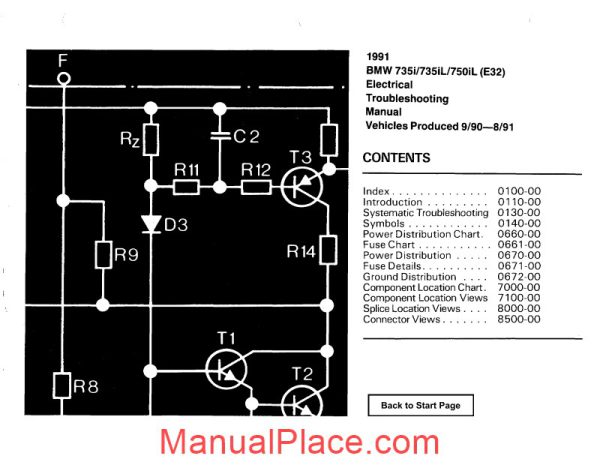 bmw 735i 735il 750il 1991 electrical troubleshooting manual page 1