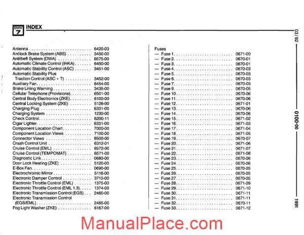 bmw 735i 735il 750il 1991 electrical troubleshooting manual page 2