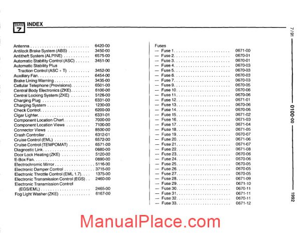 bmw 735i 735il 750il 1992 electrical troubleshooting manual page 3