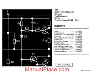 bmw 740i 740il 750il 1993 electrical troubleshooting manual page 1