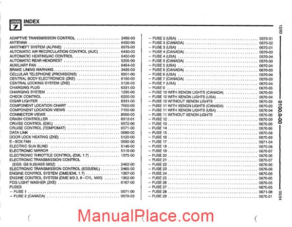 bmw 740i 740il 750il 1993 electrical troubleshooting manual page 3