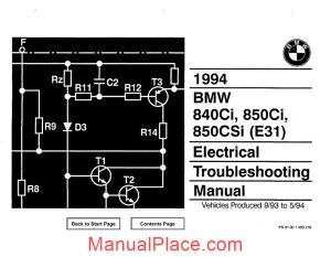 bmw 840ci 850ci 850csi 1994 electrical troubleshooting manual page 1