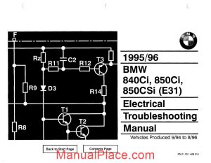 bmw 840ci 850ci 850csi 1995 96 electrical troubleshooting manual page 1