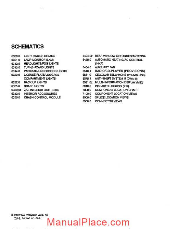 bmw 850i 1991 electrical troubleshooting manual page 3