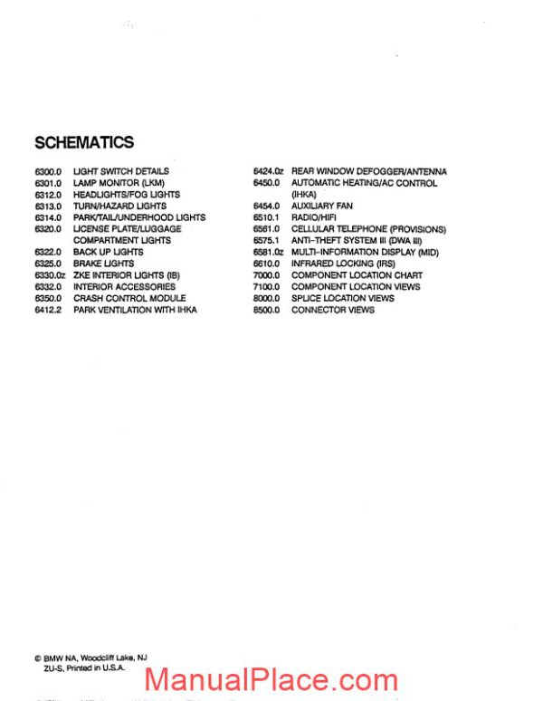 bmw 850i 1992 electrical troubleshooting manual page 3