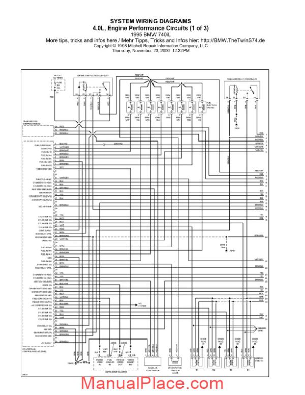 bmw e38 740i system wiring diagrams page 1