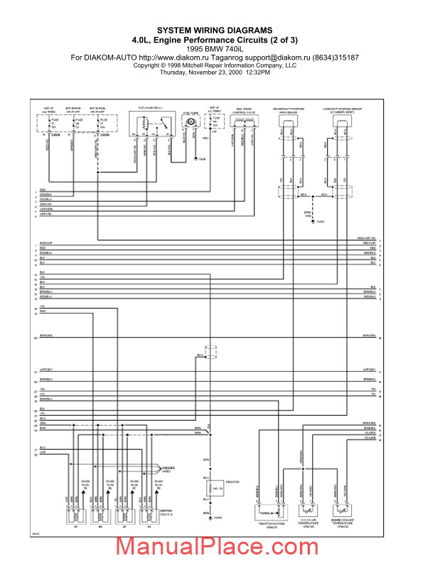Bmw E38 740i System Wiring Diagrams – Service Manual Download Marketplace