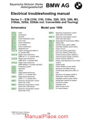 bmw electrical troubleshooting manual series 3 1998 page 1