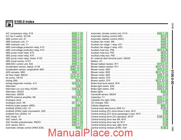 bmw electrical troubleshooting manual series 3 1998 page 3