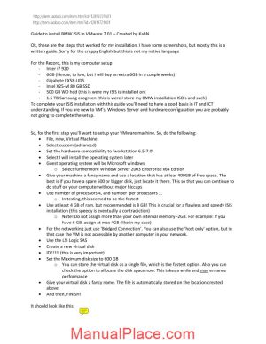 bmw isis guide to install in vmware 7 01 page 1