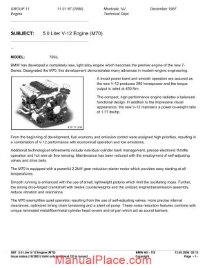 bmw m70 engine info page 1