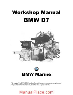 bmw marine engines d7 workshop manual page 1