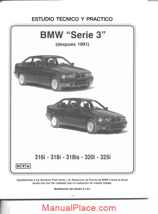 bmw serie 3 e36 workshop manual page 3