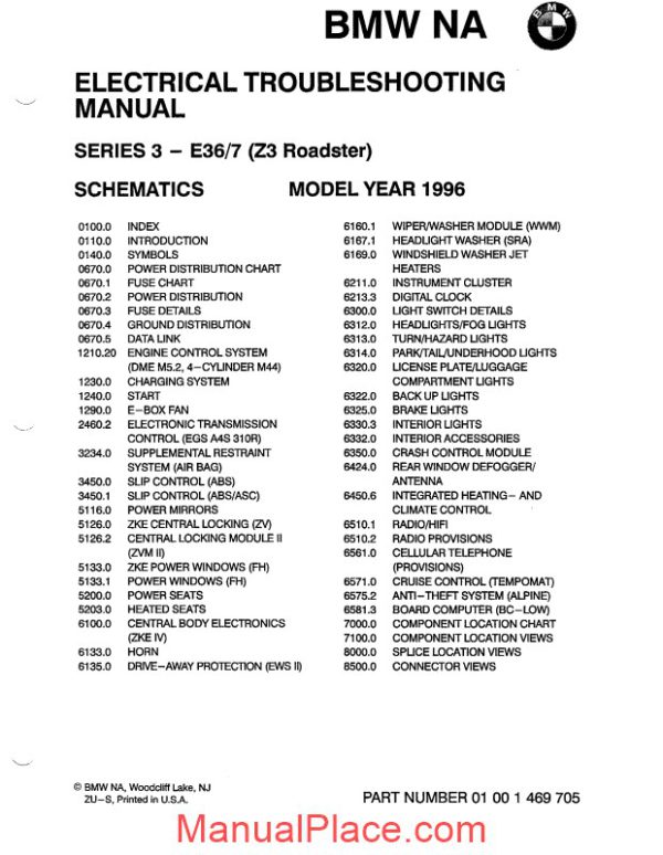 bmw z3 1996 roadster electrical troubleshooting manual page 3