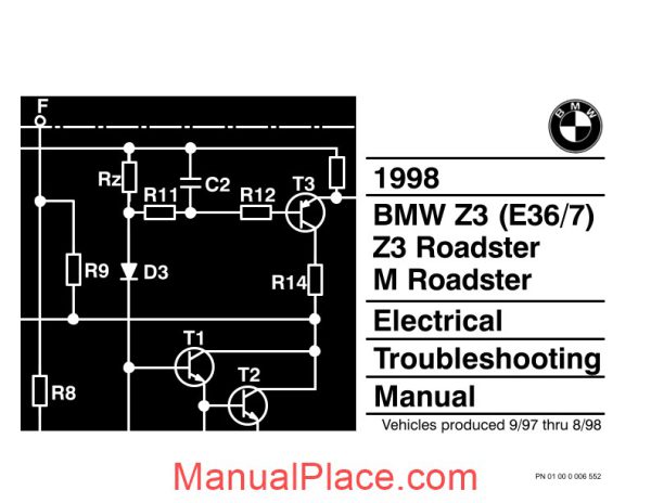 bmw z3 m roadster 1998 electrical troubleshooting manual page 1