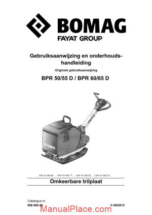 bomag bpr 50 55d 60 65d maintenance manual page 1