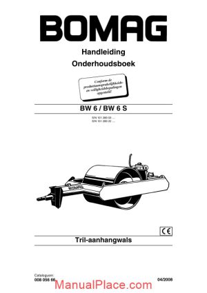 bomag bw6 6s maintenance manual page 1