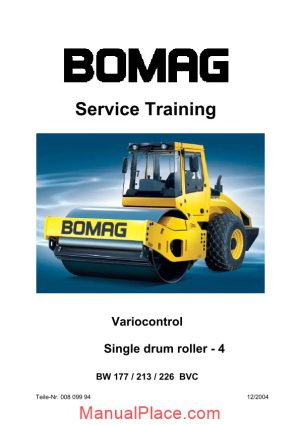 bomag w177 service training page 1