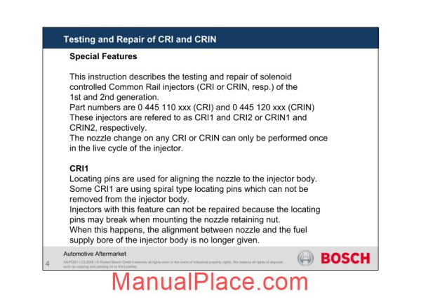 bosch cri testing and repair page 4