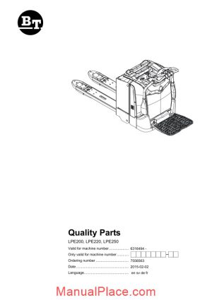 bt lpe200 220 250 spare parts page 1
