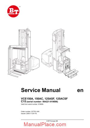 bt vce150a 150ac 125asf 125acsf c15 service manual page 1