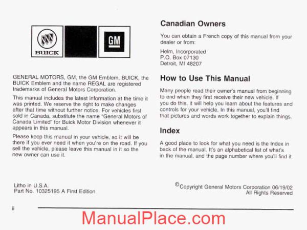 buick regal 2003 service manual page 3