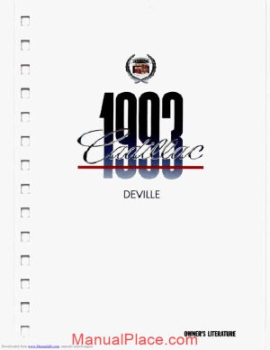 cadillac deville 1993 service reapair manual page 1