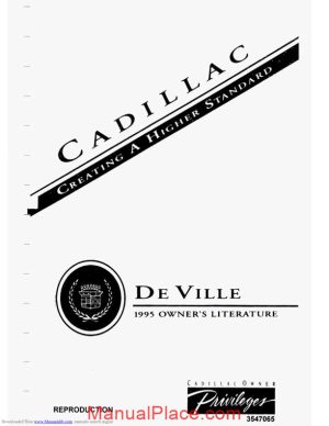 cadillac deville 1995 service reapair manual page 1