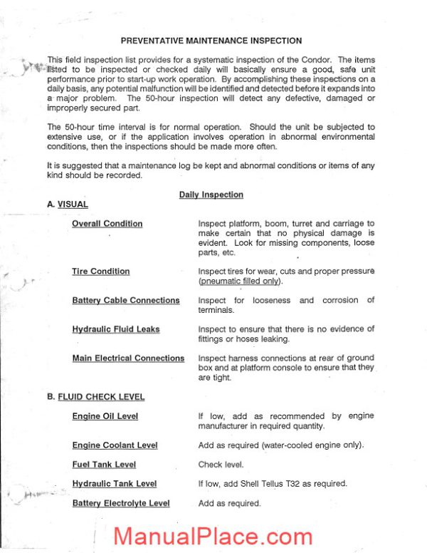 calavar condor 446q8 operators maintenance and part manual page 2