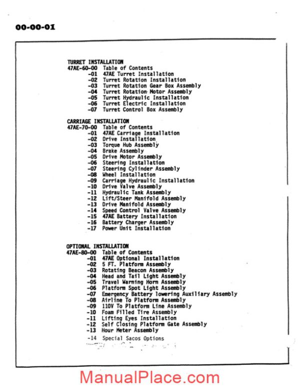 calavar condor 47ae parts breakdown section page 2