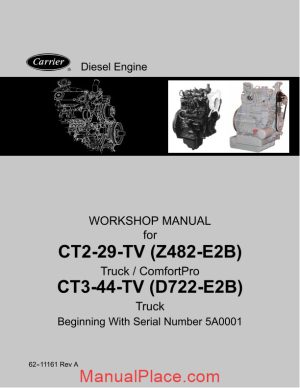 carrier ct2 29 tv z482 e2b ct3 44 tv d722 e2b diesel engine workshop manual page 1