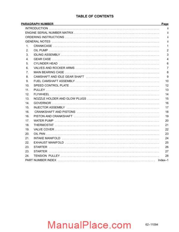 carrier ct3 44 tv d722 diesel engine service parts list page 3