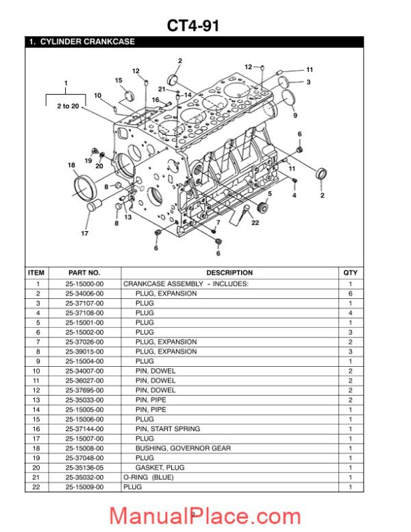 carrier ct4 91 tv v1505 diesel engine service parts list page 4