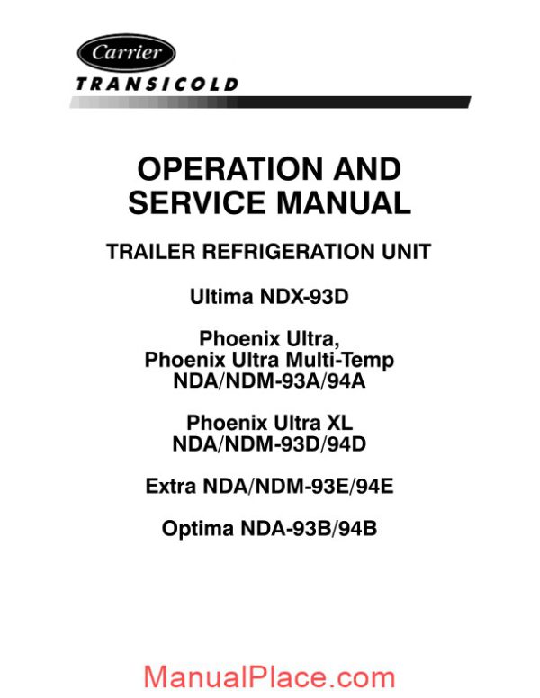 carrier trailer refrigeration operation service manual page 2