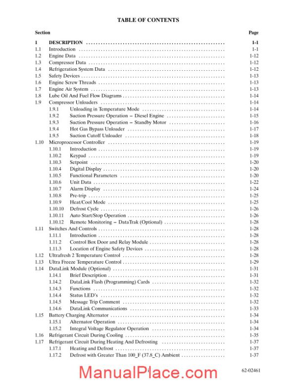 carrier trailer refrigeration operation service manual page 3