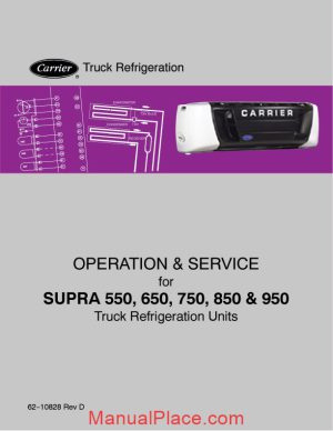 carrier truck supra 550 650 750 850 950 refrigeration operation service manual page 1
