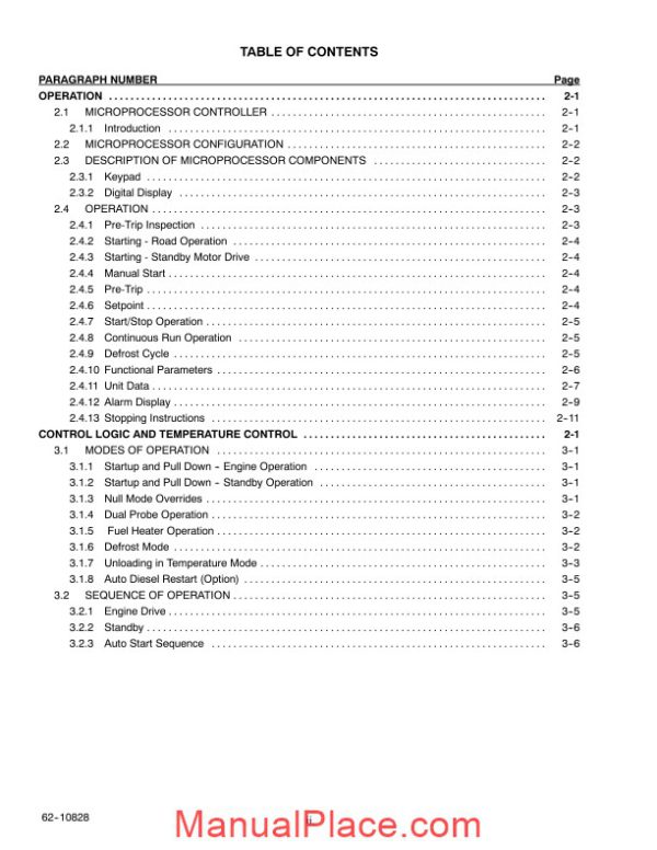 carrier truck supra 550 650 750 850 950 refrigeration operation service manual page 4