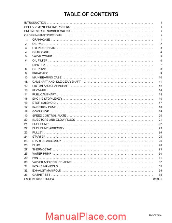 carrier v1903 tv 26 00123 v2203 tv 26 00124 diesel engine service parts list page 3