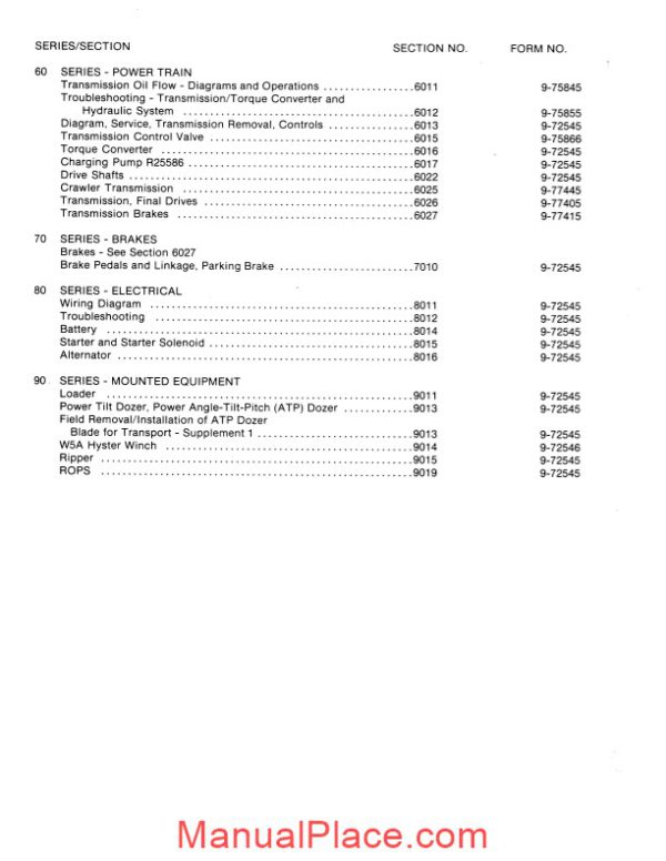 case 1150b crawler dozer service manual page 3