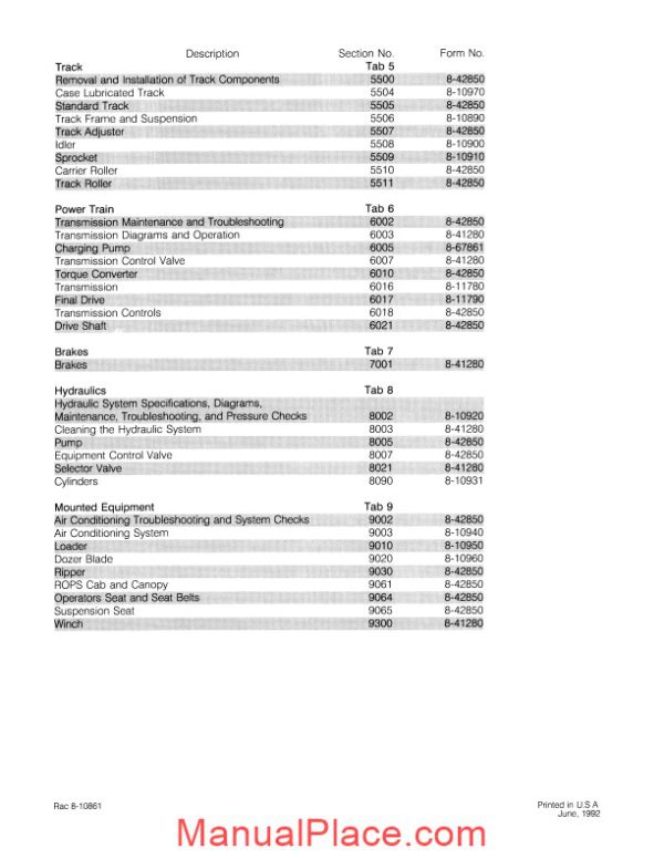 case 1150e 1155e crawler dozer service manual page 2