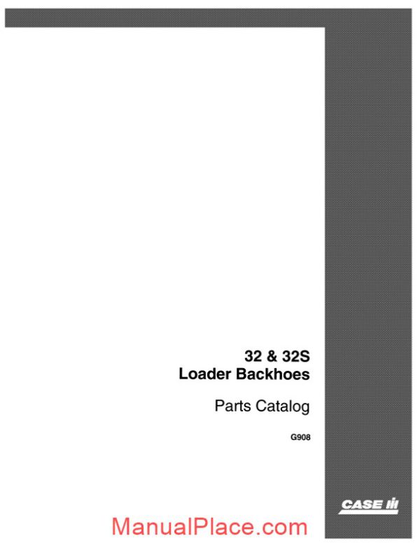 case 32 and 32s loader backhoes parts catalog page 1