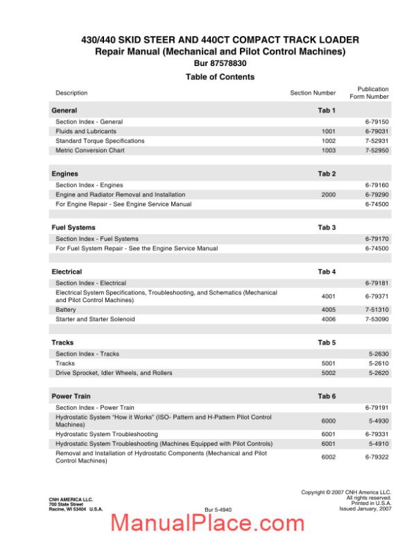 case 430 440 440ct repair manual page 2