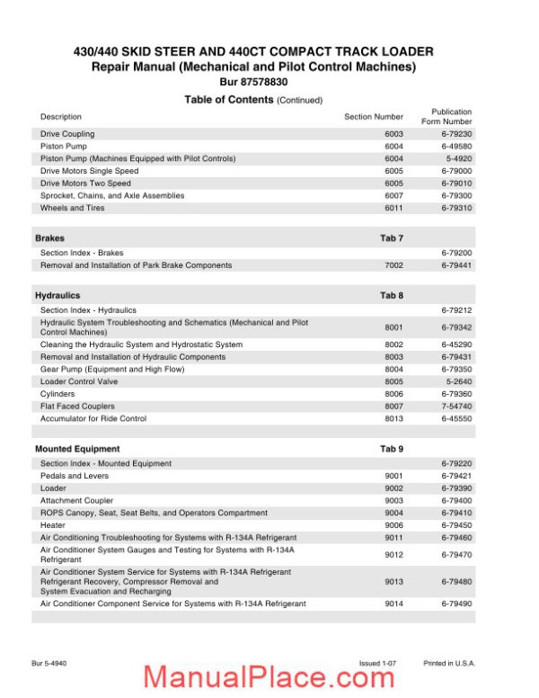 case 430 440 440ct repair manual page 3